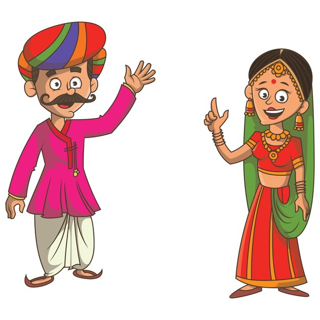 traditional dress rajasthani cartoon images